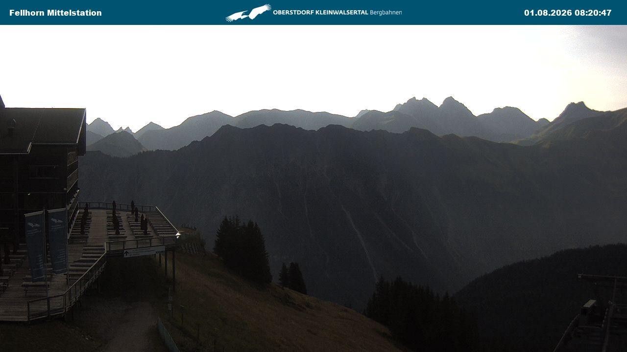 Archived image Webcam Mid-mountain station at Fellhorn