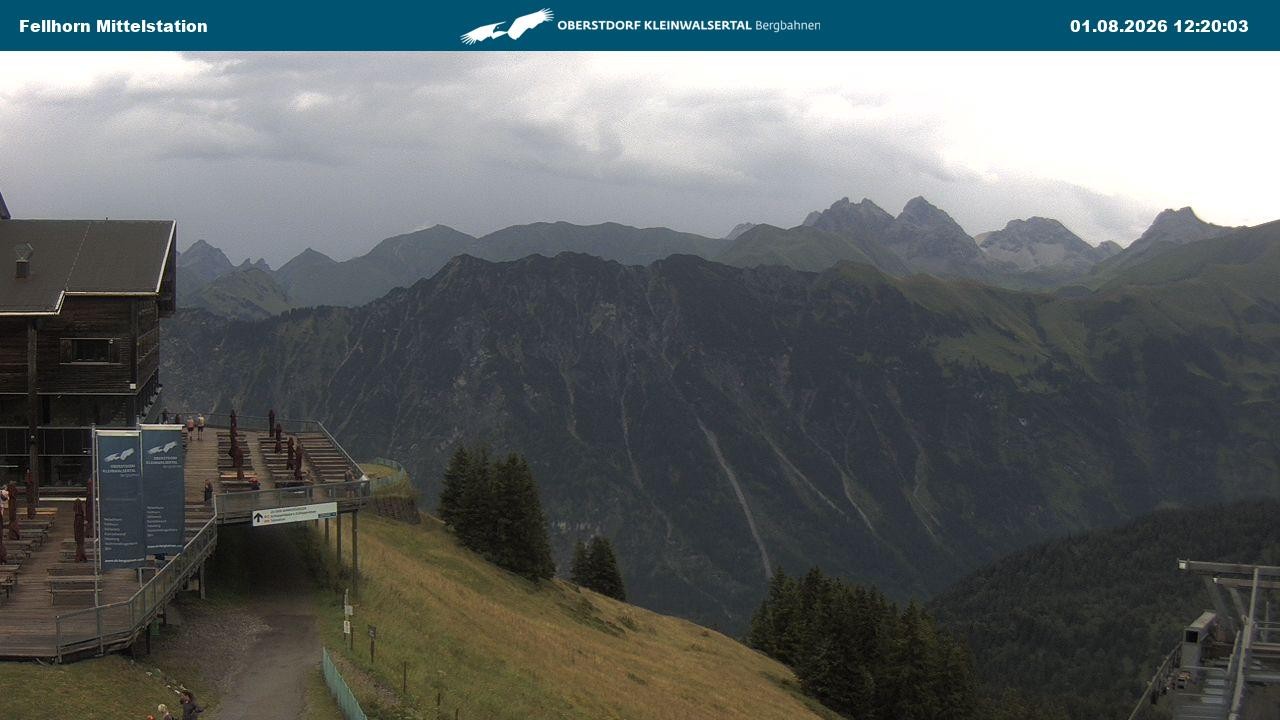 Archived image Webcam Mid-mountain station at Fellhorn