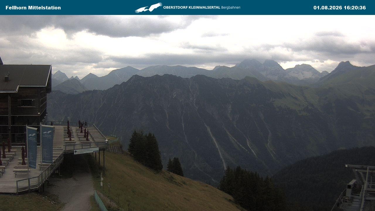 Archived image Webcam Mid-mountain station at Fellhorn