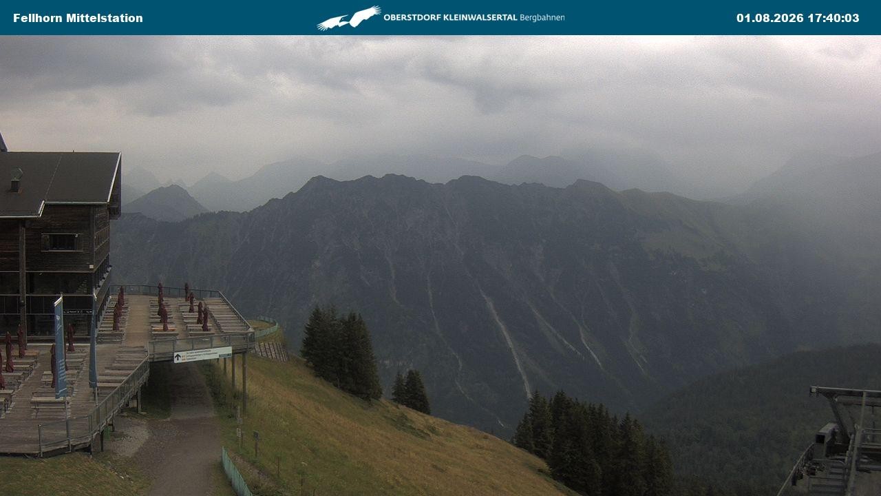 Archived image Webcam Mid-mountain station at Fellhorn