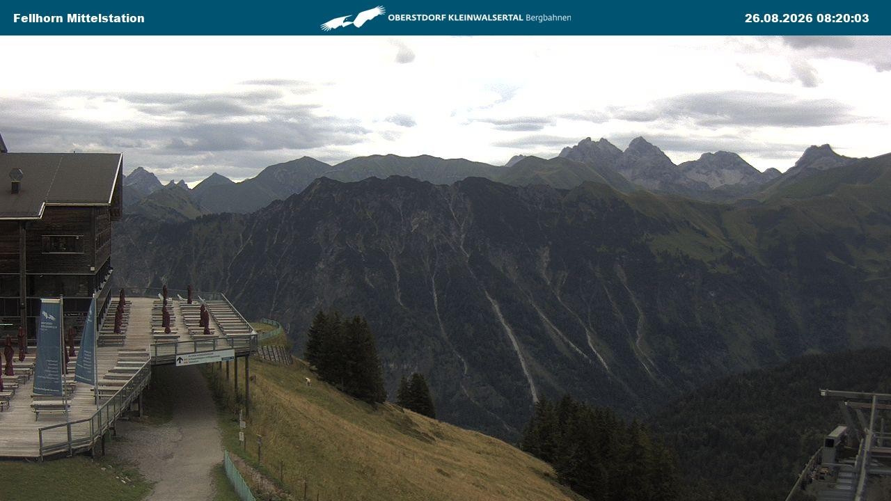 Archived image Webcam Mid-mountain station at Fellhorn