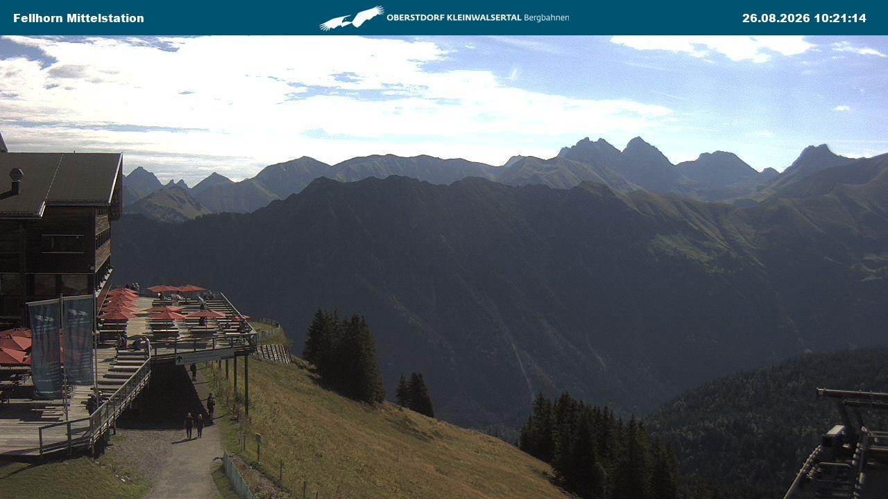Archived image Webcam Mid-mountain station at Fellhorn