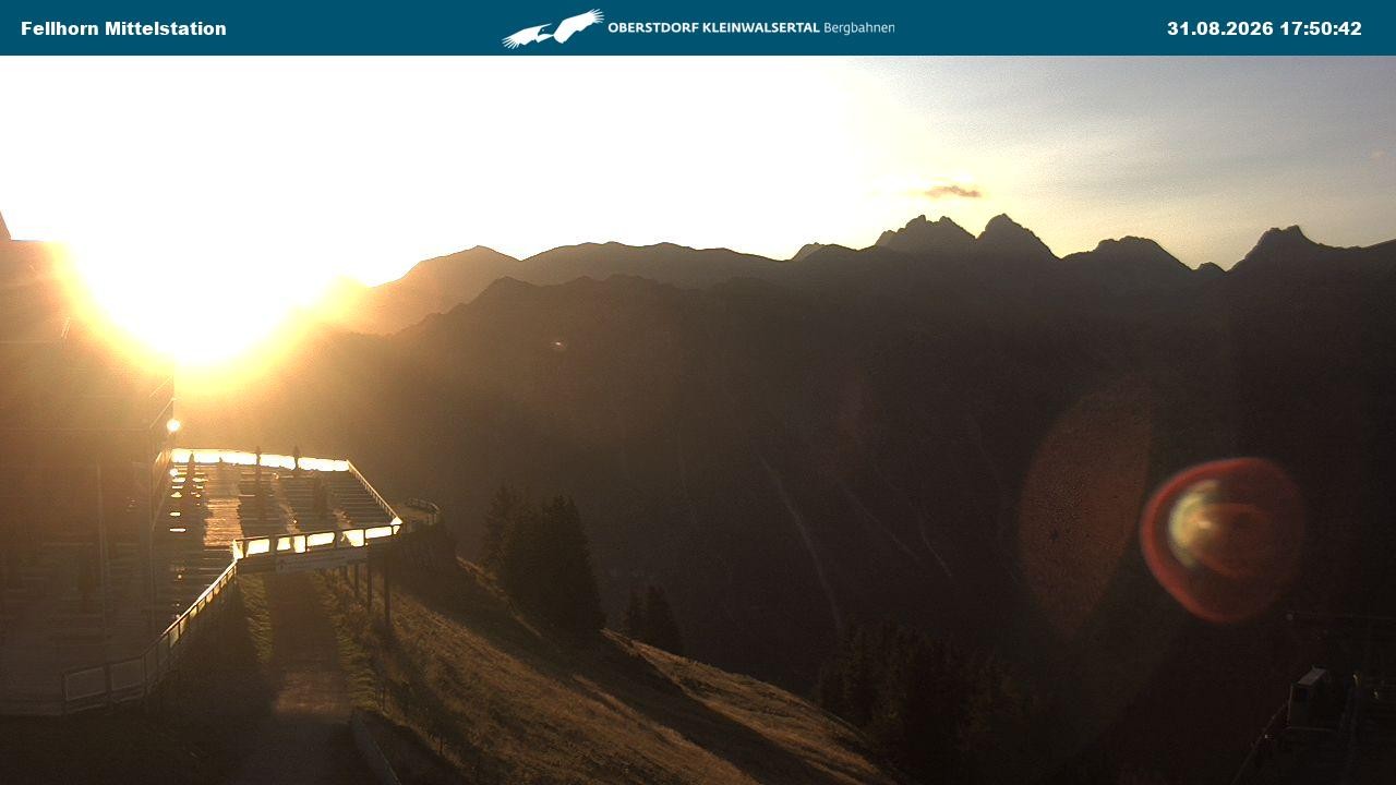 Archived image Webcam Mid-mountain station at Fellhorn