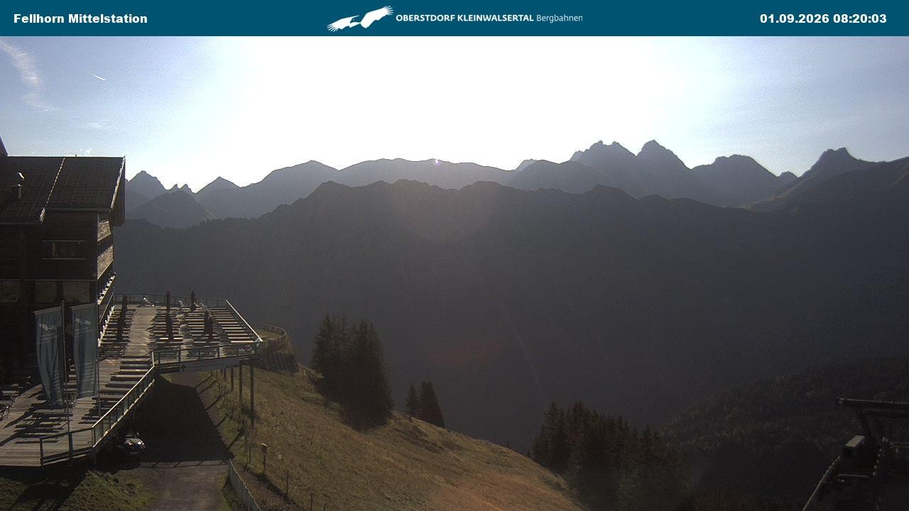 Archived image Webcam Mid-mountain station at Fellhorn