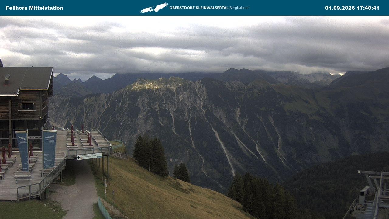 Archived image Webcam Mid-mountain station at Fellhorn