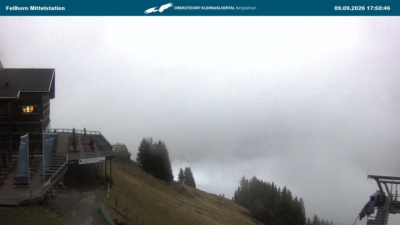 Archived image Webcam Mid-mountain station at Fellhorn