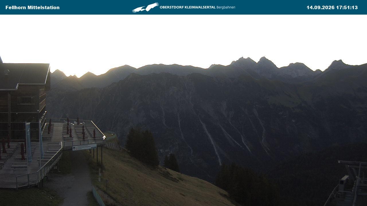 Archived image Webcam Mid-mountain station at Fellhorn