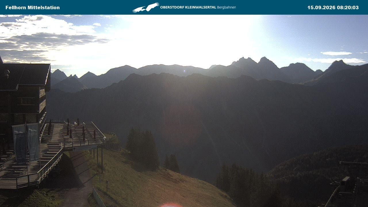 Archived image Webcam Mid-mountain station at Fellhorn