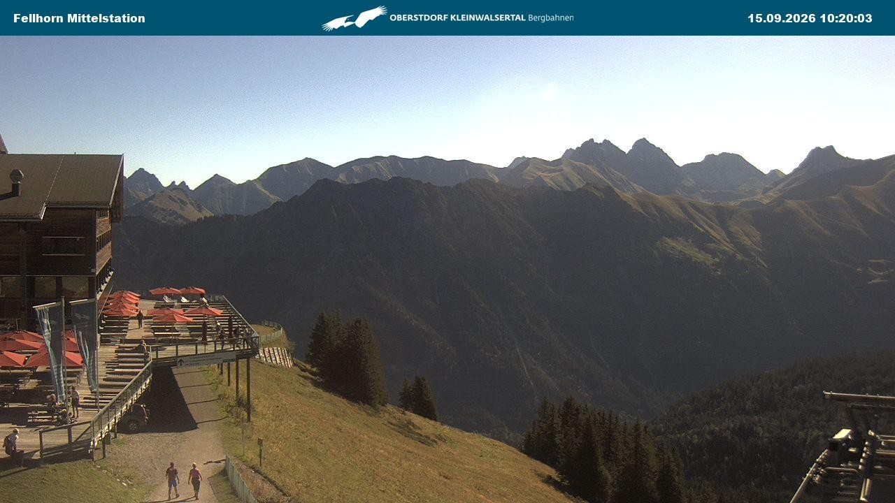 Archived image Webcam Mid-mountain station at Fellhorn