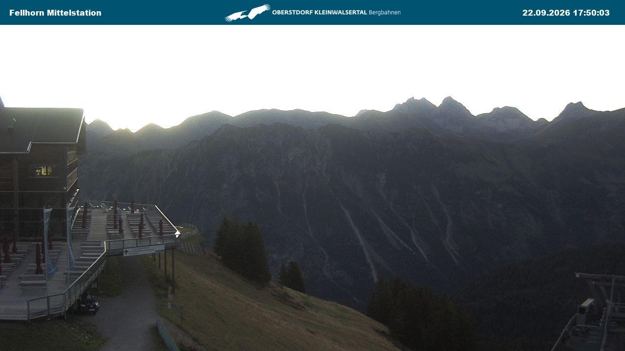 Archived image Webcam Mid-mountain station at Fellhorn