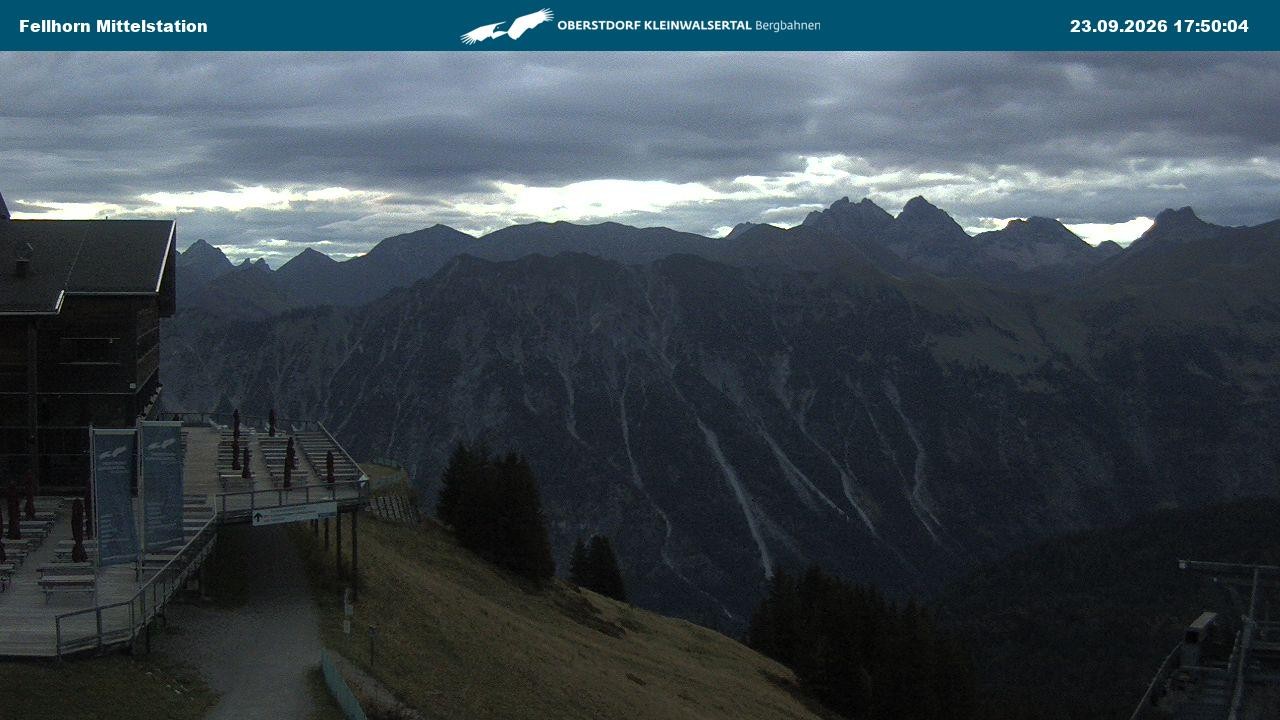 Archived image Webcam Mid-mountain station at Fellhorn