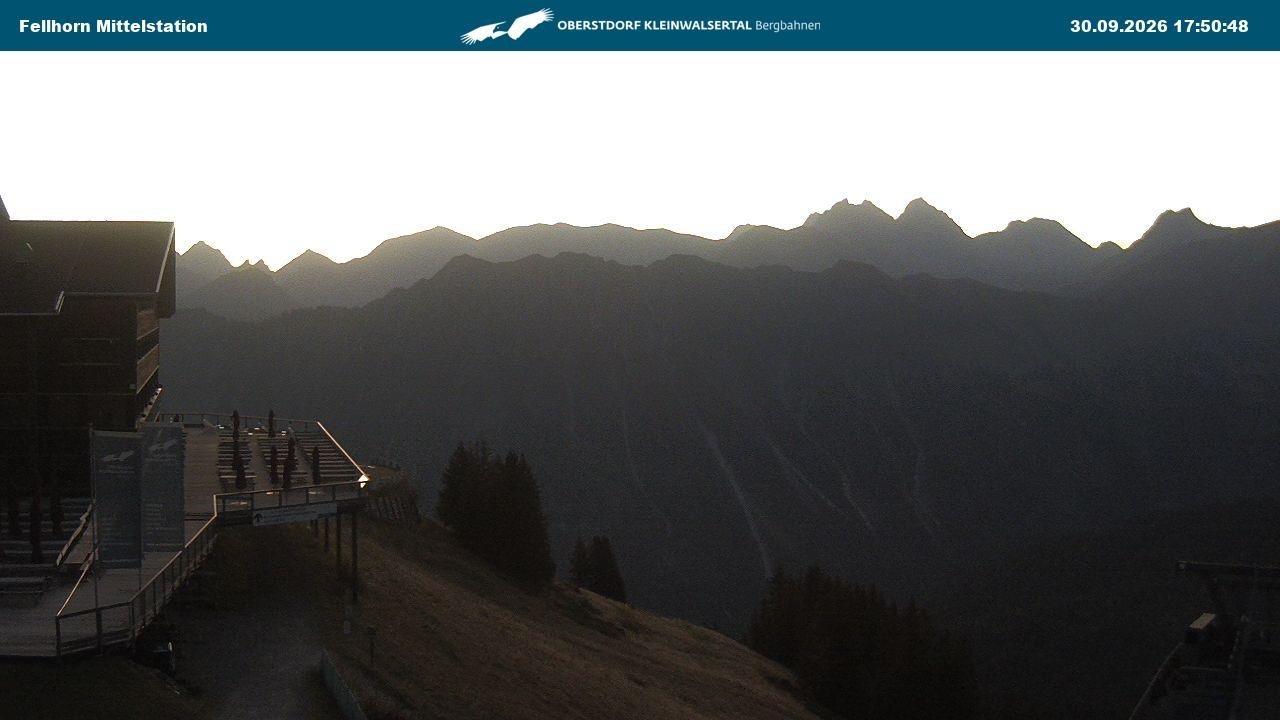 Archived image Webcam Mid-mountain station at Fellhorn