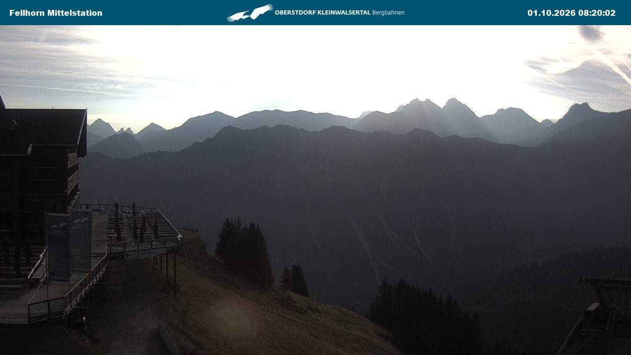 Archived image Webcam Mid-mountain station at Fellhorn