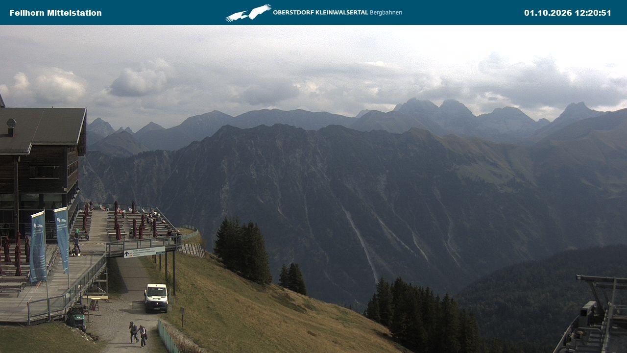 Archived image Webcam Mid-mountain station at Fellhorn