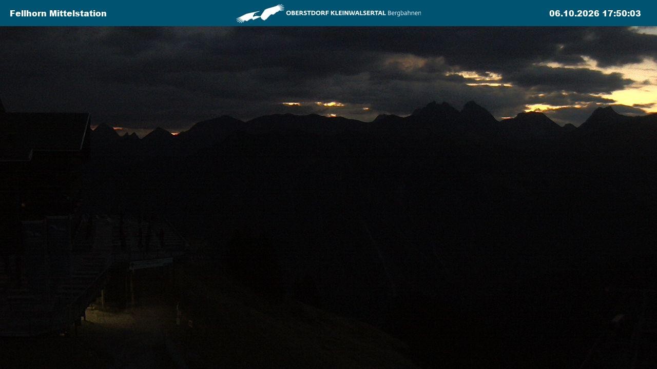 Archived image Webcam Mid-mountain station at Fellhorn