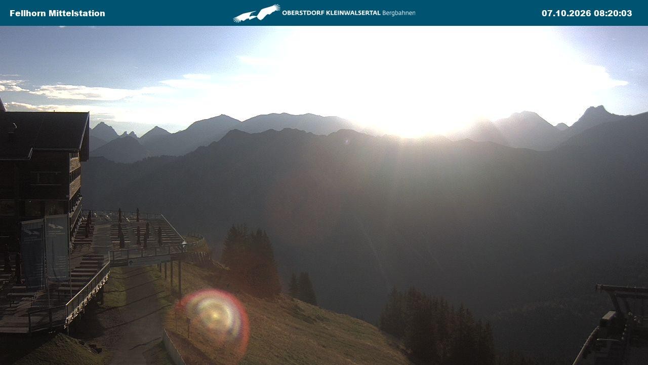Archived image Webcam Mid-mountain station at Fellhorn