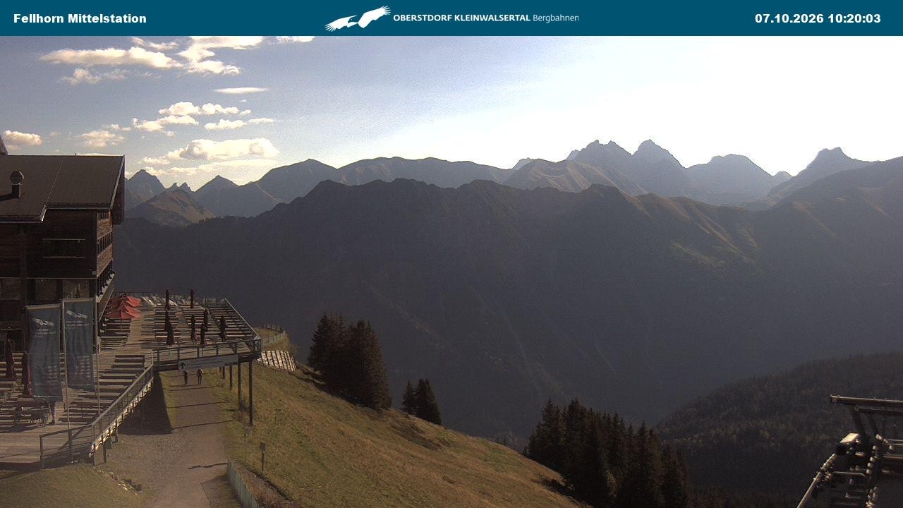 Archived image Webcam Mid-mountain station at Fellhorn