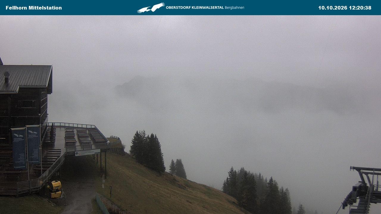 Archived image Webcam Mid-mountain station at Fellhorn