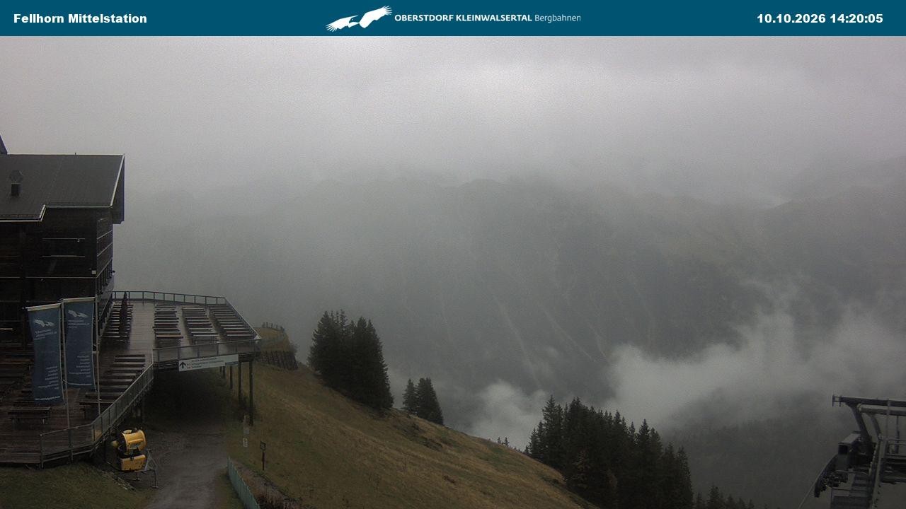 Archived image Webcam Mid-mountain station at Fellhorn