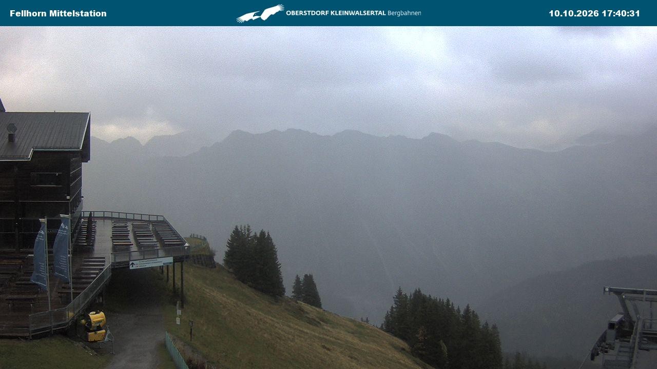 Archived image Webcam Mid-mountain station at Fellhorn