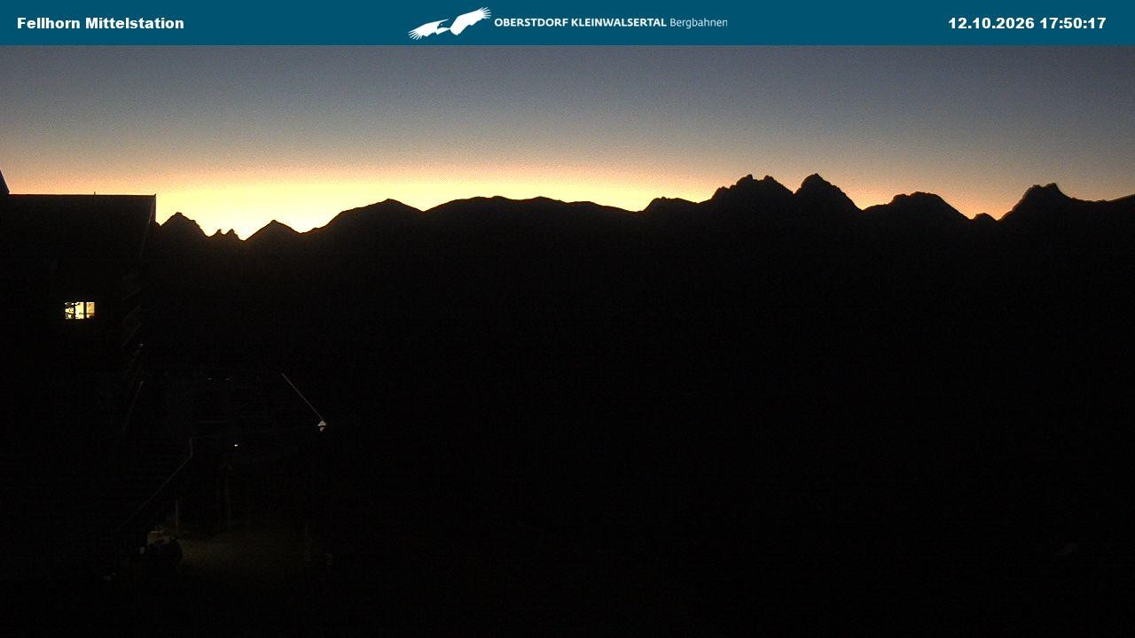 Archived image Webcam Mid-mountain station at Fellhorn