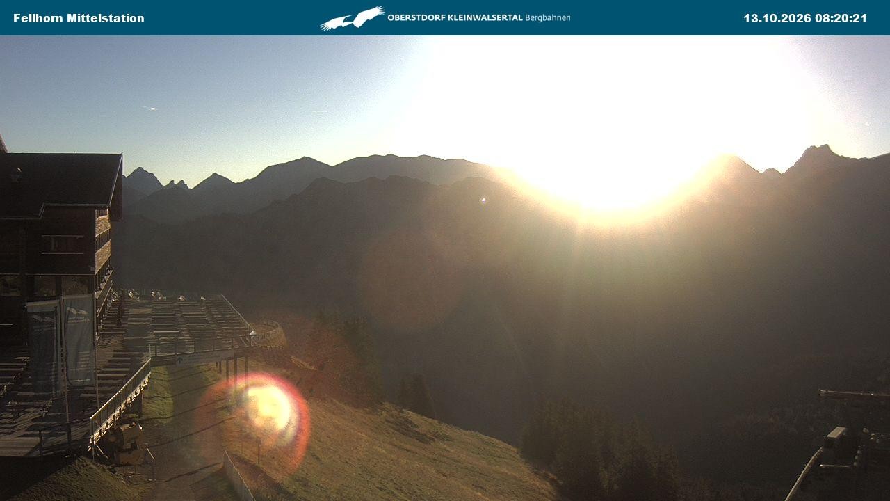 Archived image Webcam Mid-mountain station at Fellhorn