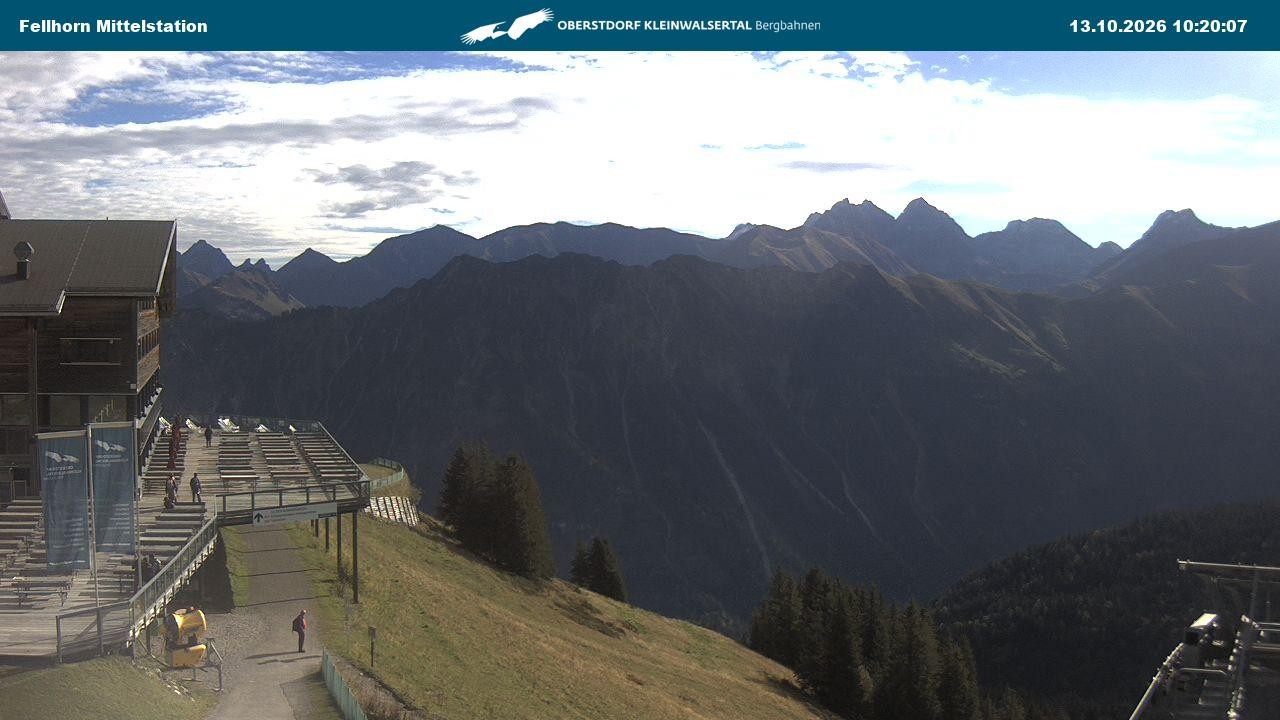 Archived image Webcam Mid-mountain station at Fellhorn