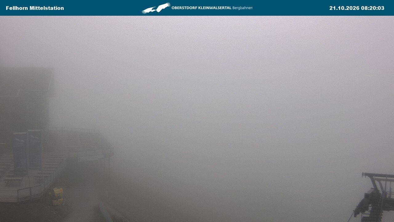 Archived image Webcam Mid-mountain station at Fellhorn