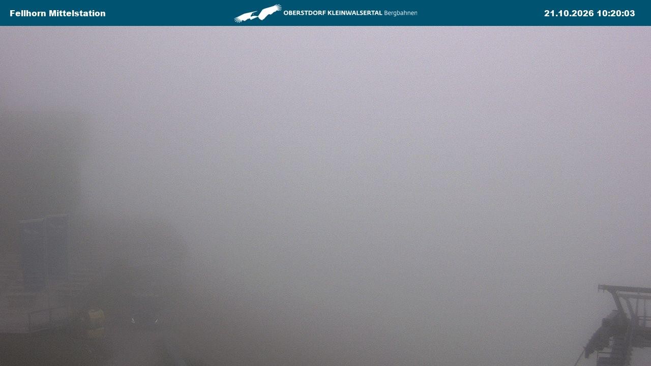 Archived image Webcam Mid-mountain station at Fellhorn