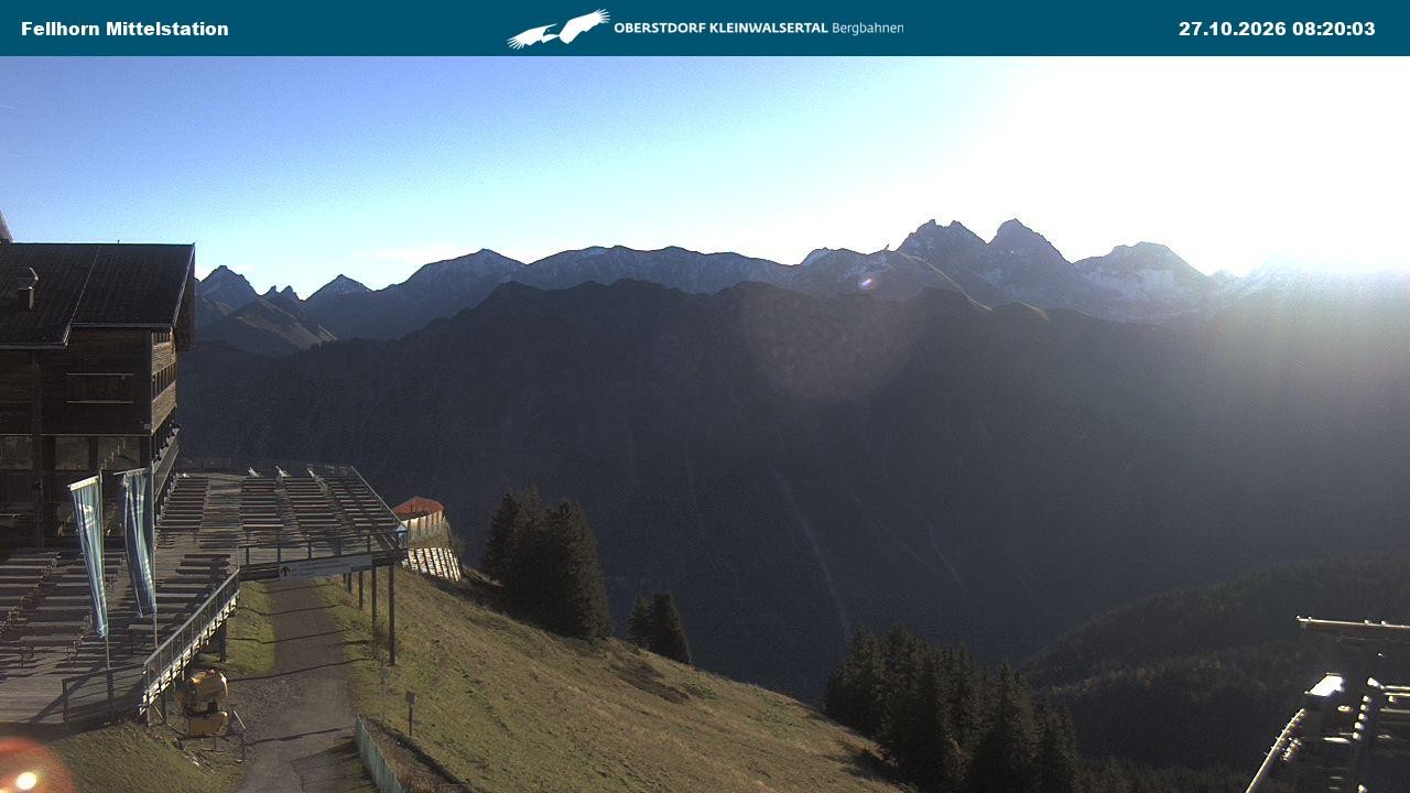 Archived image Webcam Mid-mountain station at Fellhorn