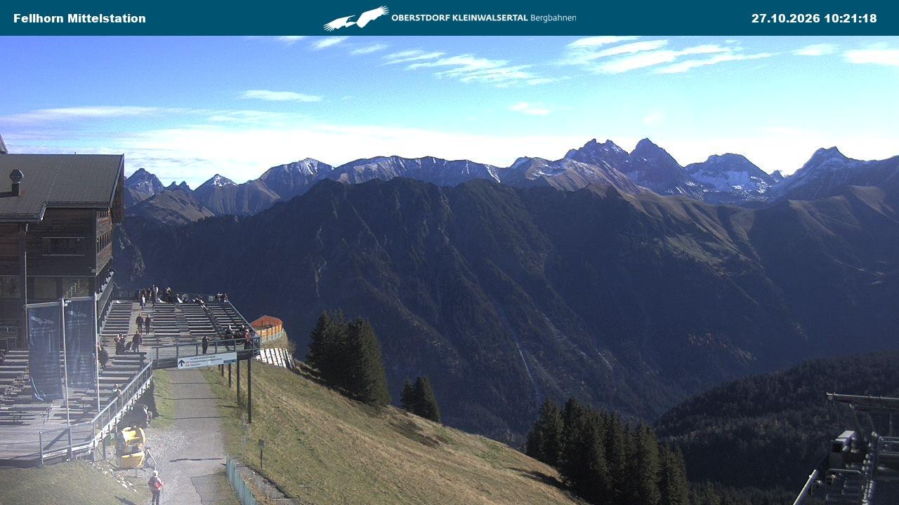Archived image Webcam Mid-mountain station at Fellhorn