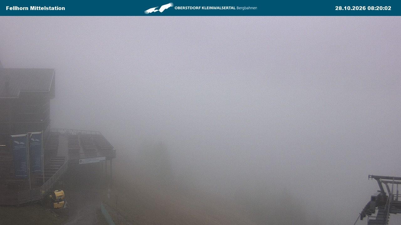 Archived image Webcam Mid-mountain station at Fellhorn