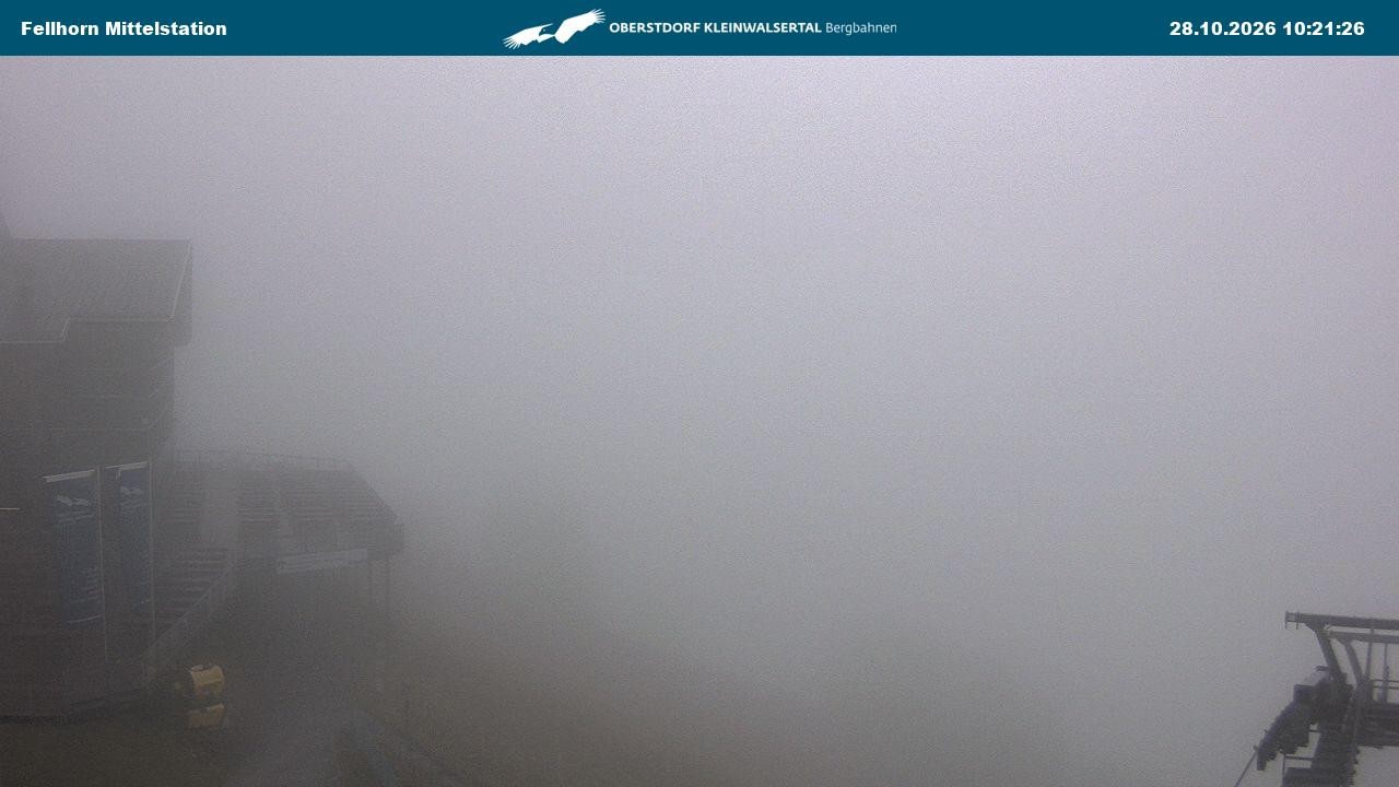 Archived image Webcam Mid-mountain station at Fellhorn