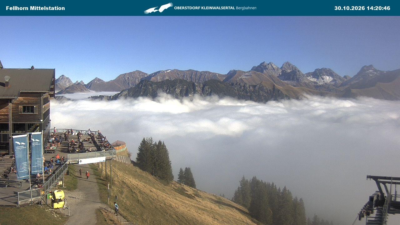 Archiv Foto Webcam Mittelstation am Fellhorn