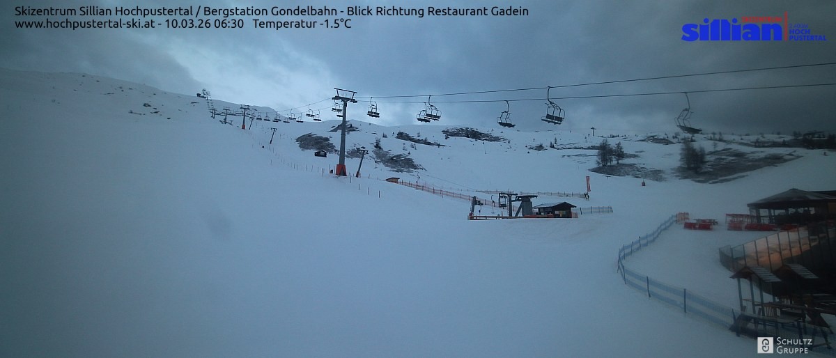 Archiv Foto Webcam Bergstation Gondelbahn in Sillian