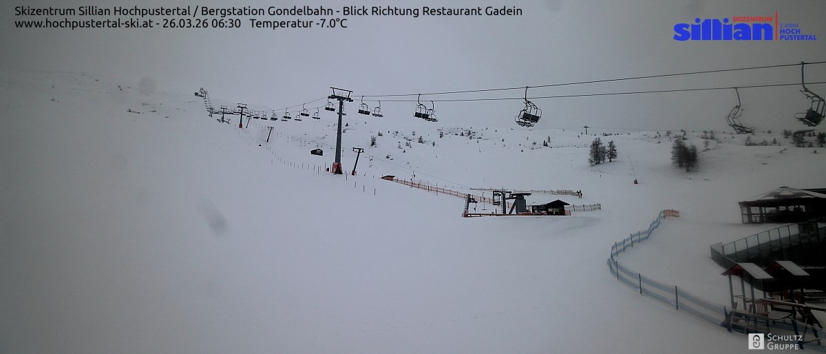 Archiv Foto Webcam Bergstation Gondelbahn in Sillian