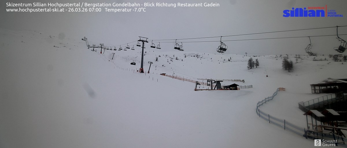 Archiv Foto Webcam Bergstation Gondelbahn in Sillian