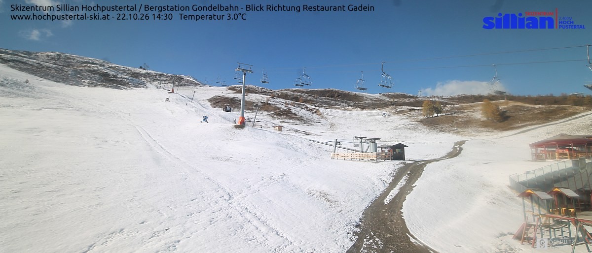 Archiv Foto Webcam Bergstation Gondelbahn in Sillian