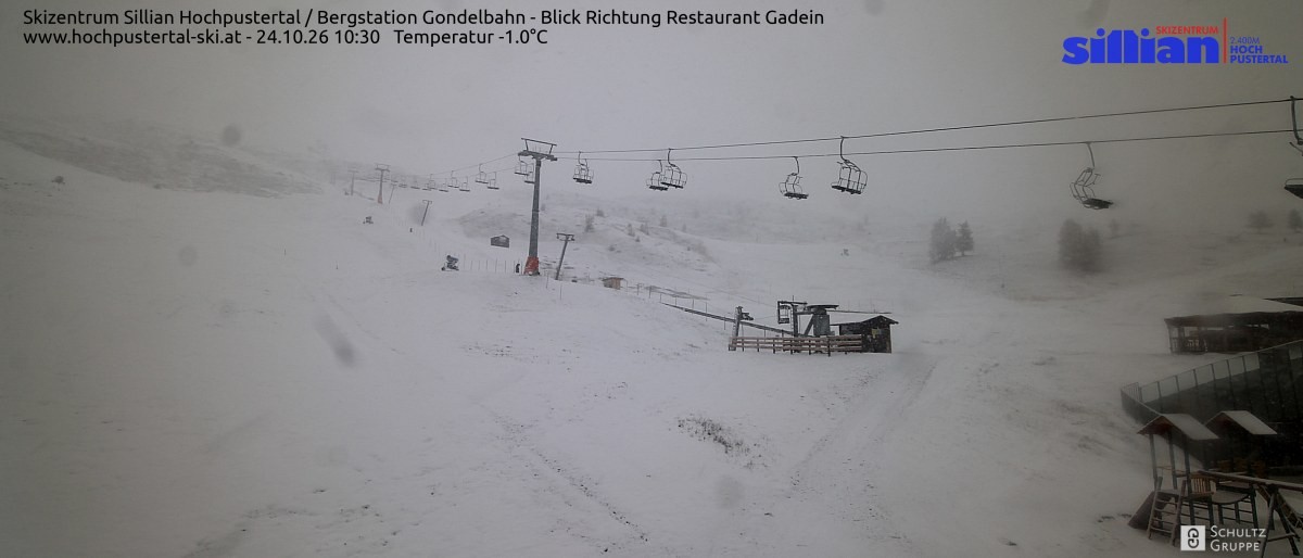 Archiv Foto Webcam Bergstation Gondelbahn in Sillian