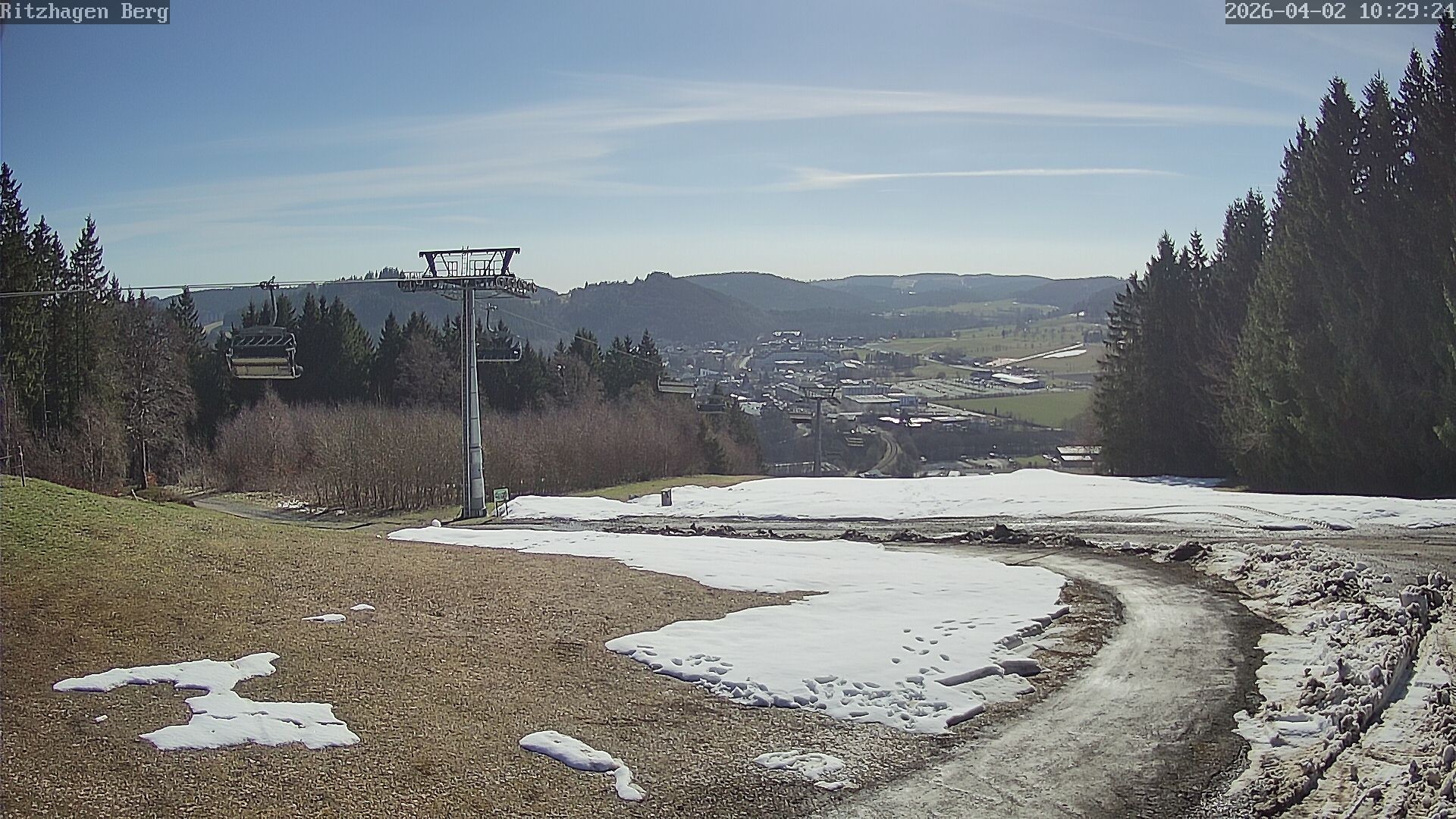 Archiv Foto Webcam Willingen: Ausblick Bergstation Ritzhagen