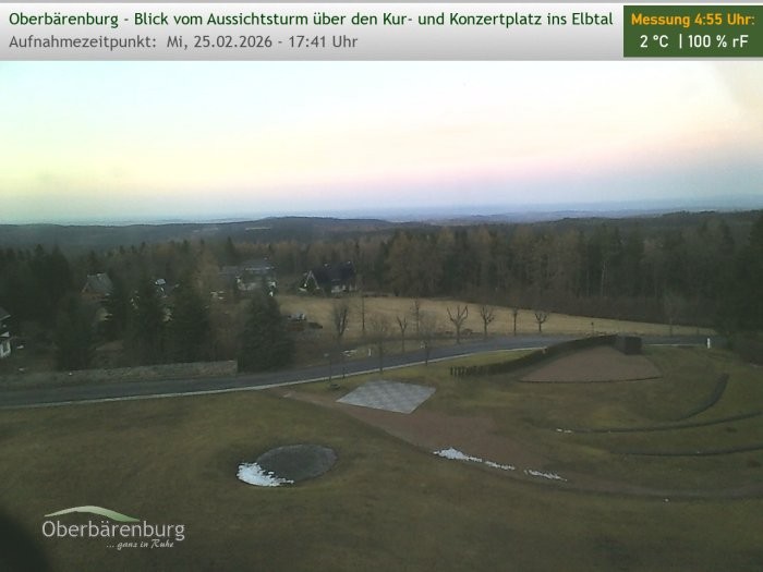 Archived image Webcam Watch tower Oberbärenburg