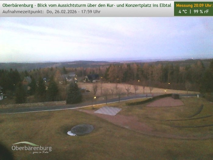 Archived image Webcam Watch tower Oberbärenburg