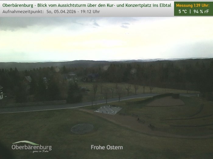 Archived image Webcam Watch tower Oberbärenburg