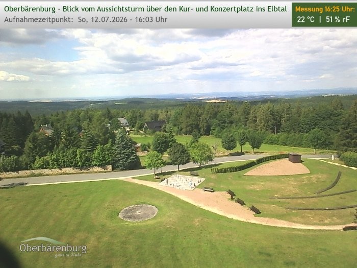 Archiv Foto Webcam Aussichtsturm Oberbärenburg