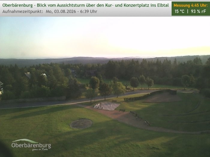 Archived image Webcam Watch tower Oberbärenburg