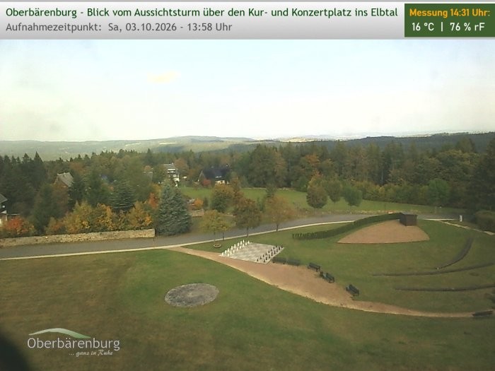 Archived image Webcam Watch tower Oberbärenburg