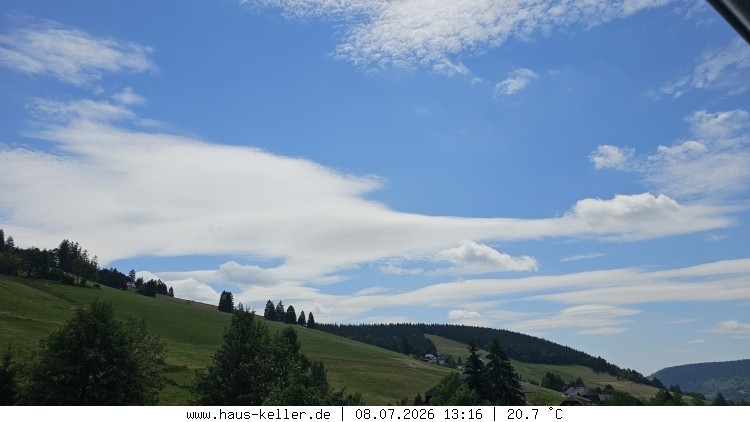 Archived image Webcam Todtnauberg: guest house Keller