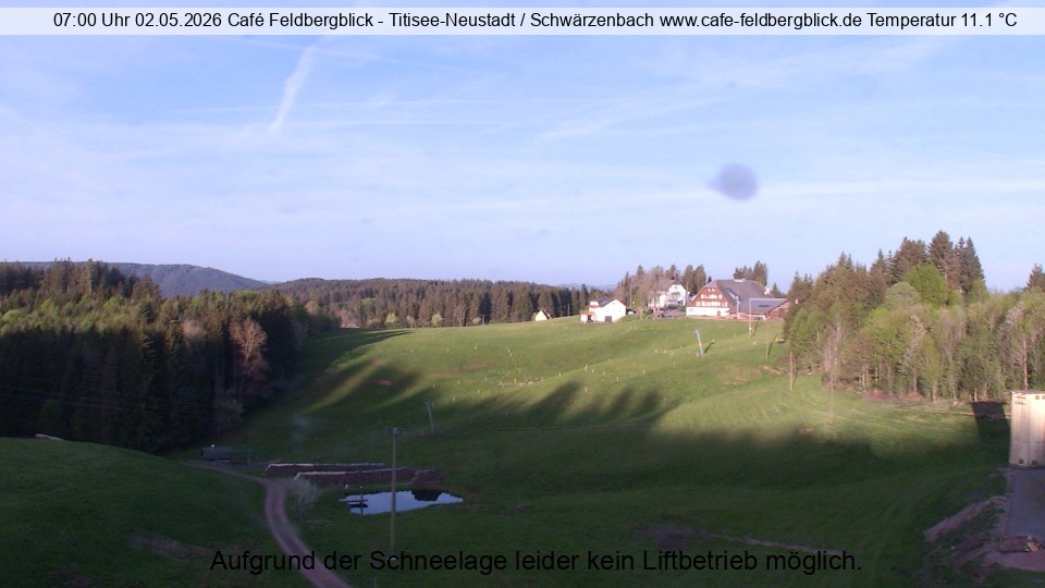 Archived image Webcam Ski lift at Schwärzenbach