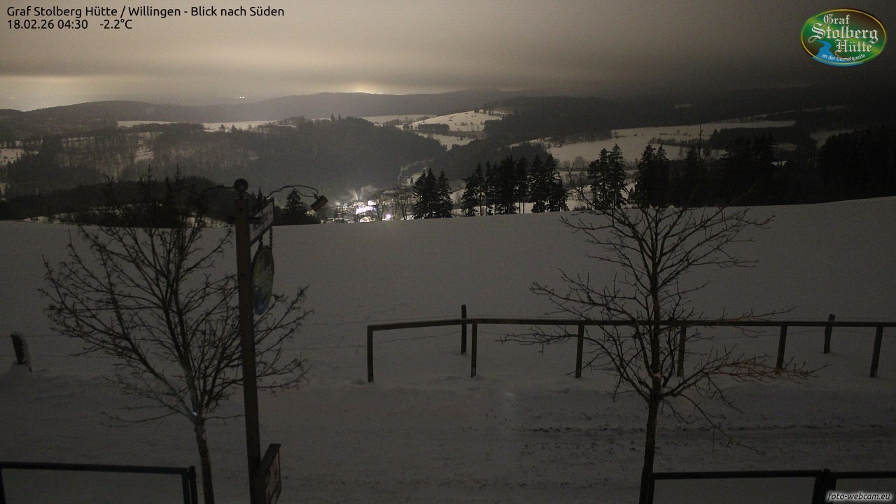 Archiv Foto Webcam Willingen: Graf Stolberg Hütte bei Usseln