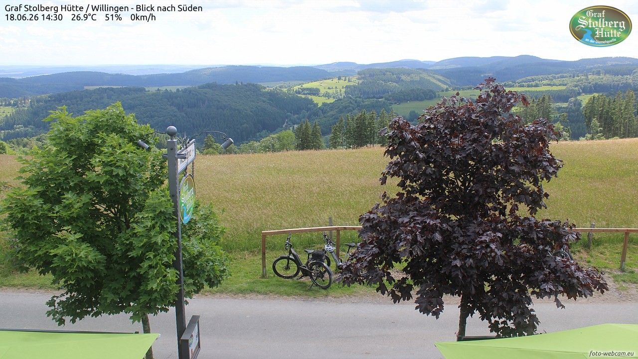Archived image Webcam Mountain Hut Graf Stolberg near Willingen